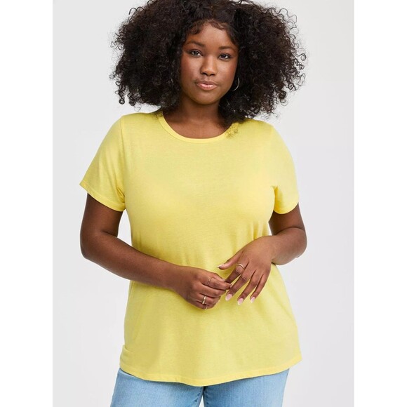 NWT Torrid Signature Jersey Crew Neck Tee in Snapdragon Size 4 or 26 Plus - Picture 4 of 4